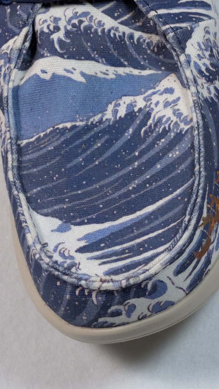 Ariat Hilo x Western Aloha Alenuihaha Slip On Shoes Men 9.5 NWOT Wave Print - Picture 4 of 12